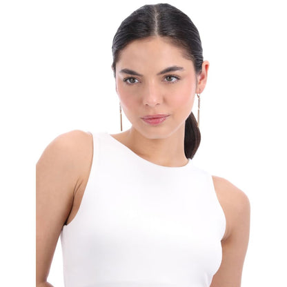 Nine West Aretes Color Dorado Pave Tunnels En Forma Varias De Terminado Brillante para Mujer