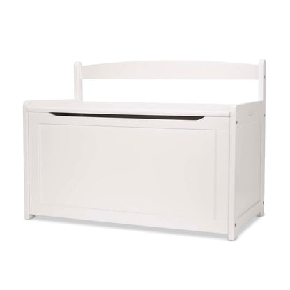 Melissa & Doug Baúl de Madera para Juguetes, Baúl de Madera Resistente, 2.3 Metros Cúbicos de Almacenamiento, Fácil de Armar, Blanco