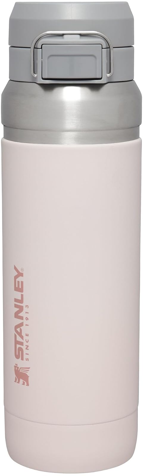 Stanley Quick Flip GO - Botella de Agua Plegable, Tapa a Presión, Acero Inoxidable, Sin BPA - Rosa Cuarzo - 36 onzas