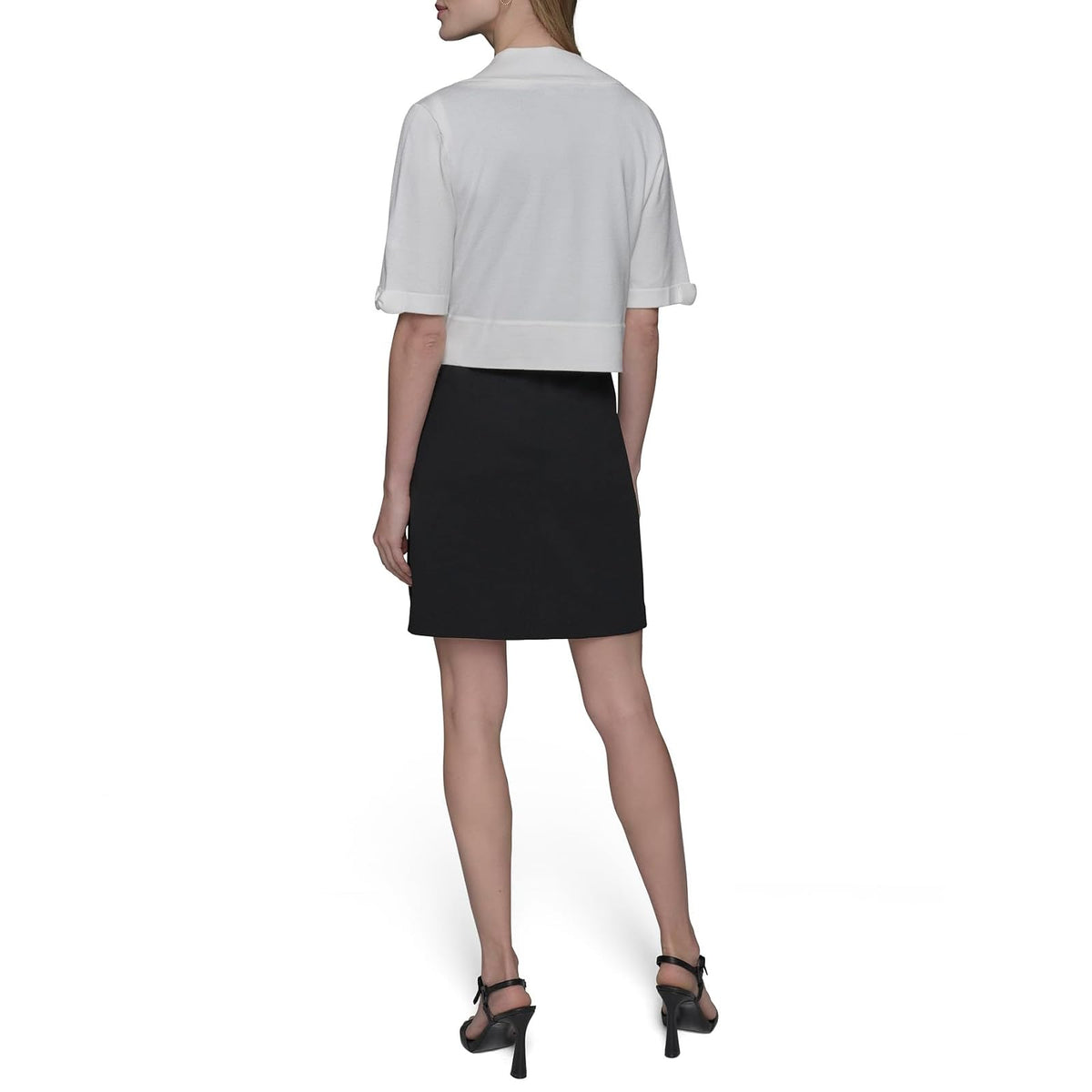 Karl Lagerfeld Cropped Short Sleeve Shrug Vestido Informal Mujer