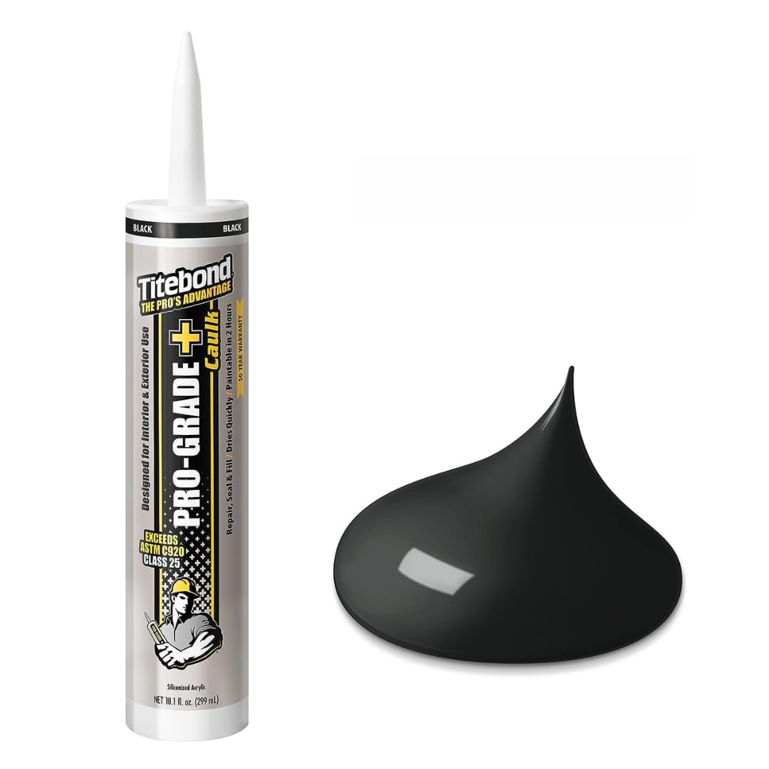 Titebond Calafateo Acrílico Siliconado para Interior y Exterior - Negro -