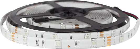 Tira RGB con 150 LEDS 5050 Exterior 36W de Potencia, 12V, Lúmenes 900-1,800, 5 metros, Indice de Proteccion 65, Atenuable, Apertura de 120°