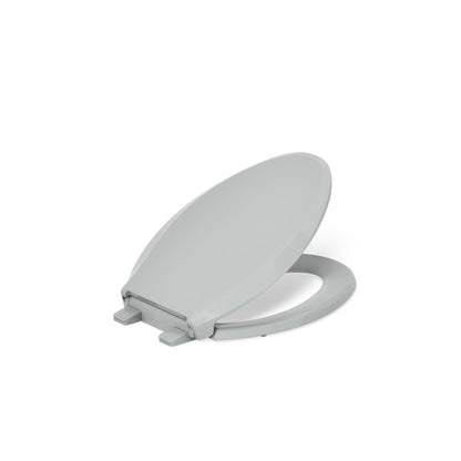 Kohler Cachet ReadyLatch Asiento de Inodoro de Cierre Suave - Pestillo listo - Alargado - Gris (Ice Gray)