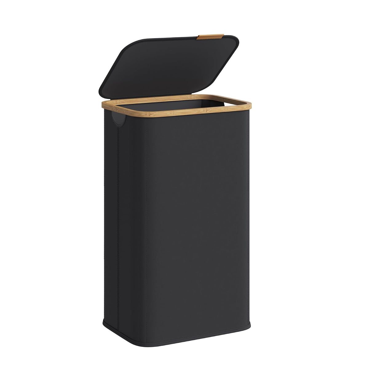 SONGMICS Organizador de Colada, Cesto para Ropa, Tela Oxford, Plegable, Bambú, Baño, Dormitorio, 100 L, Negro Tinta MLCB518BH01 - Negro Tinta - 100 L