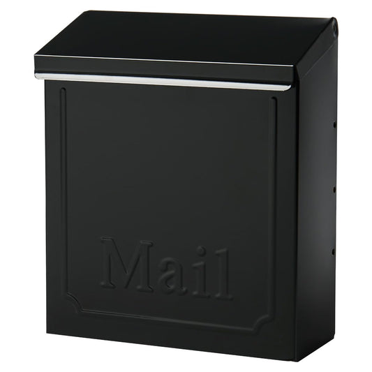 Architectural MAILBOXES Townhouse Vertical de pequeña Capacidad, buzón de Montaje en Pared de Acero galvanizado, 4.1 x 8.6 x 10.1 Pulgadas, Negro