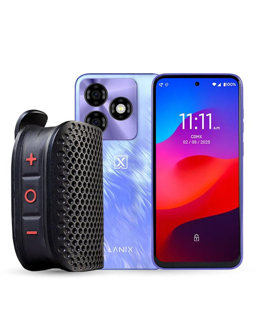 Lanix Alpha 6 Morado + XPocket, Smartphone, 6.67" HD+, 256GB, 8GB RAM, UNISOC T606, Android 15, 50MP, 5000mAh