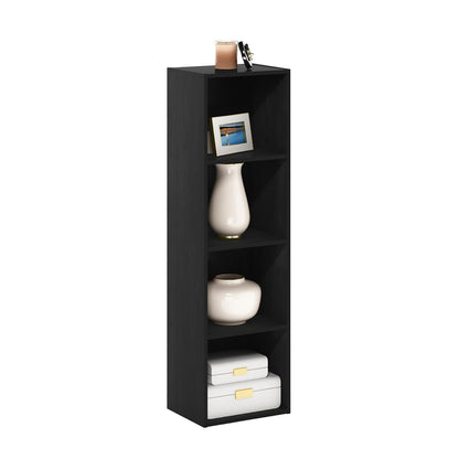 Furinno Pasir Estantería Moderna de 4 Niveles, Repisas Abiertas - Blackwood - Contemporáneo