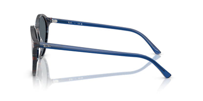 Ray-Ban Rb2230 Bernard Gafas de sol redondas, Sombra Transparente Fantasía Azul/Azul