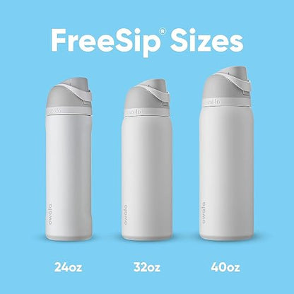 Owala FreeSip botella de agua aislada 40 oz | Acero inoxidable, Citrus Crush, sin BPA, popote integrada, aislamiento 24h
