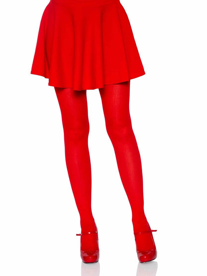 Leg Avenue Mallas de nailon para mujer - Talla única - Rojo