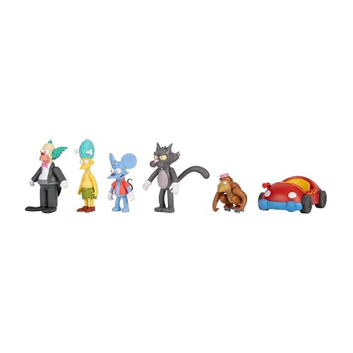 Jakks Pacific - The Simpsons Multipack de Figuras 2.5″ Krusty The Clown Show – Set Coleccionable con Personajes Icónicos para Fans y Niños 4+ Años