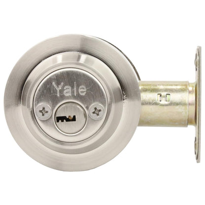 Yale MX89181 Cerrojo Argos Redondo Alta Seguridad LLave-LLave, Plata