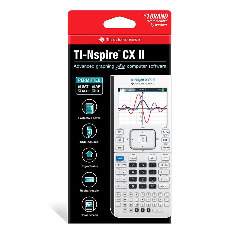 Texas Instruments TI-Nspire CX II Calculadora gráfica a Color con Software para Estudiantes (PC/Mac)