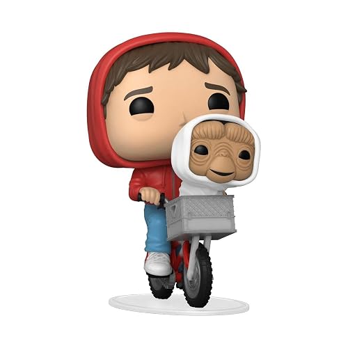 Funko Pop! Movies: E.T. - Elliott with E.T. in Bike Basket | Mercancía Oficial de Ciencia Ficción - Figura de Vinilo Coleccionable para Decoración - Regalo de Cumpleaños para Fans