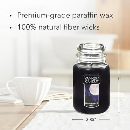Yankee Candle - Vela aromática en Vaso (2 mechas, tamaño grande), Candelas, Negro, Large Jar, 1