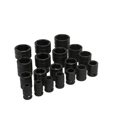 Urrea Dado de Impacto Cuadro 1/2 Pulgada, 6 Puntas, 1-1/4 y 1-5/16 Pulgadas - 19 piezas
