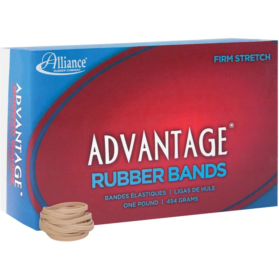 Alliance Rubber 26305 Advantage - Bandas de goma de tamaño #30, caja de 1 libra contiene aproximadamente 1150 bandas (2 x 1/8 pulgadas, crepé natural), color beige