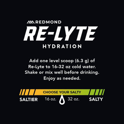 REDMOND RE-LYTE, Electrolitos Naturales con Real-Salt, Hidratación Clean sin Calorías ni Azúcares, 60 Porciones, Sabor Strawberry Lemonade