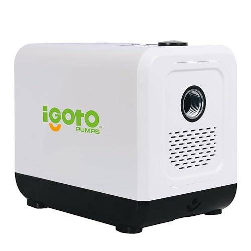 Igoto APF050 Bomba Presurizadora de Agua 1/2 HP Presión Constante Automática, Silenciosa, 127V, Ideal para Regadera, Casa y Tinaco para 10 Servicios