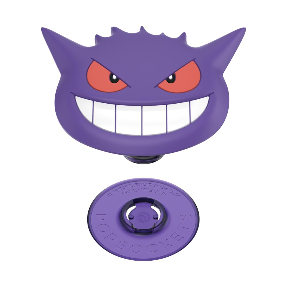 PopSockets - Empuñadura para teléfono con Soporte expandible, Agarre calcomanía, PopOut, Pokemon - Cara de Gengar