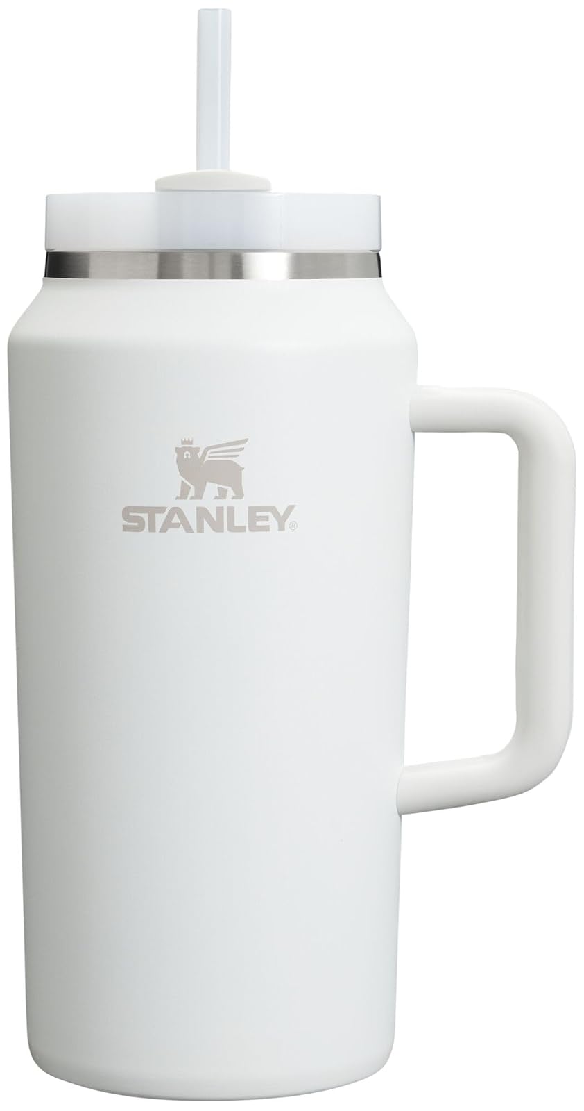 Stanley Quencher H2.0 - Vaso Térmico con Popote, Tapa Giratoria de 3 Vías, Acero Inoxidable, Libre de BPA - 64 onzas - Frost