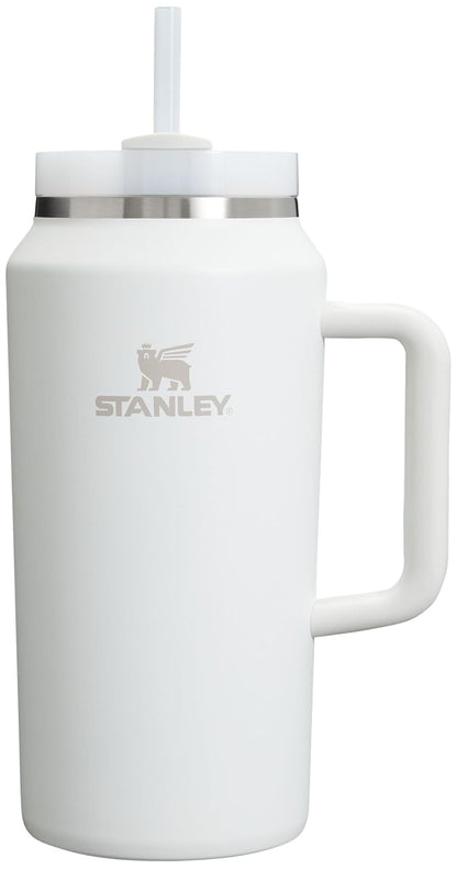 Stanley Quencher H2.0 - Vaso Térmico con Popote, Tapa Giratoria de 3 Vías, Acero Inoxidable, Libre de BPA - 64 onzas - Frost