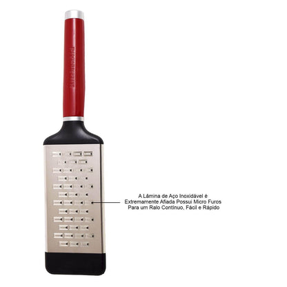 KitchenAid Rallador Mediano de Acero Inoxidable de Dos Vías para Queso, Chocolate, Verduras o Especias