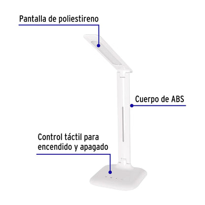 Volteck Lait LES-300L, Lámpara de LED 8W 5 niveles de iluminación para escritorio