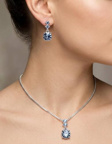 Nine West - Juego de collar y aretes para mujer, accesorios de moda coordinados para uso diario, oficina y noche