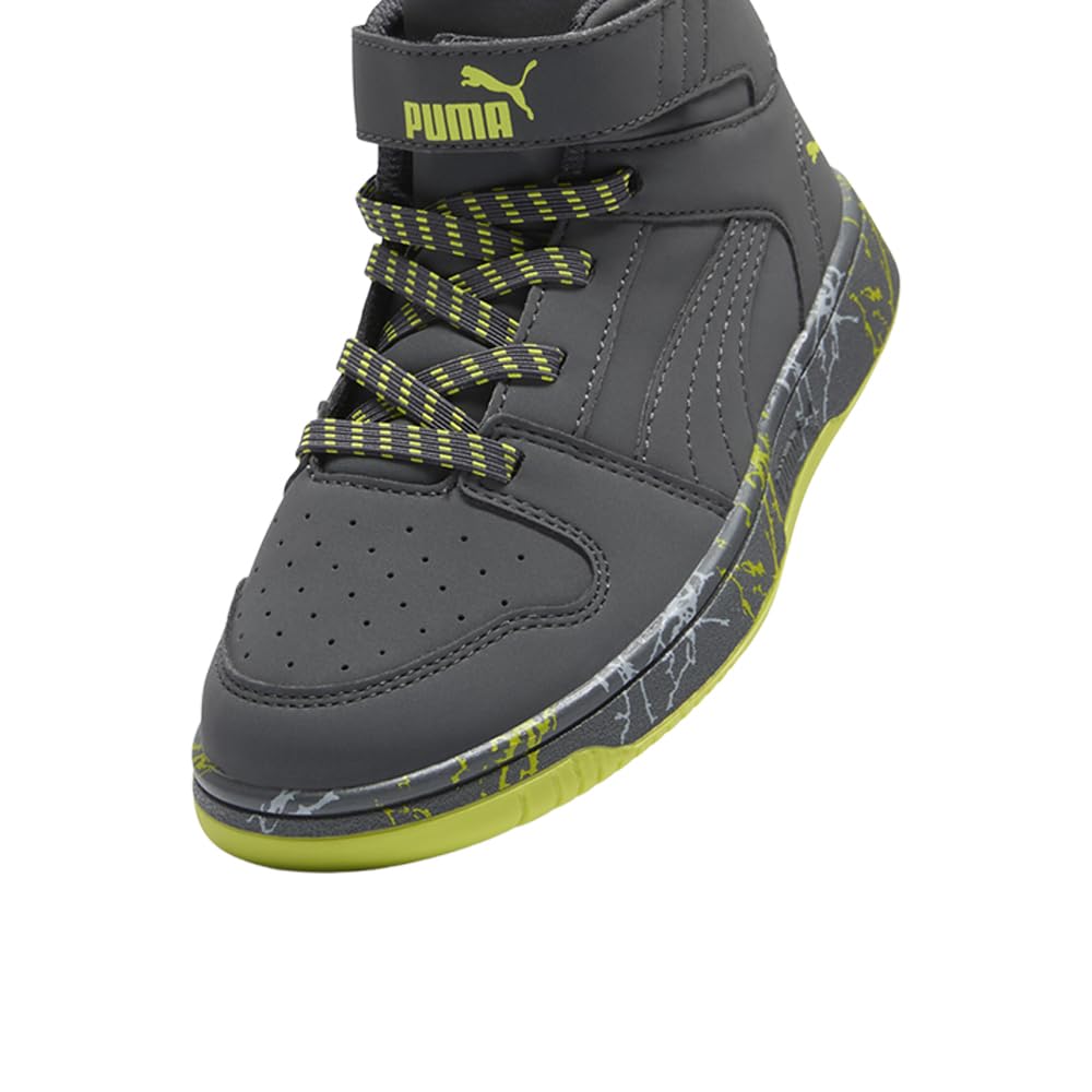 PUMA Rebound Layup Mid Hook and Loop Tenis para niños