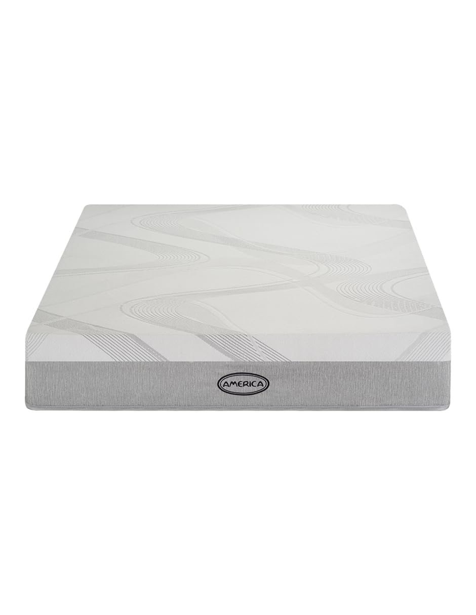 Colchón Individual America Memory Flex, Memory Foam, Soporte Ergonómico, Adaptable, Hipoalergénico, Confort Medio, 22 cm