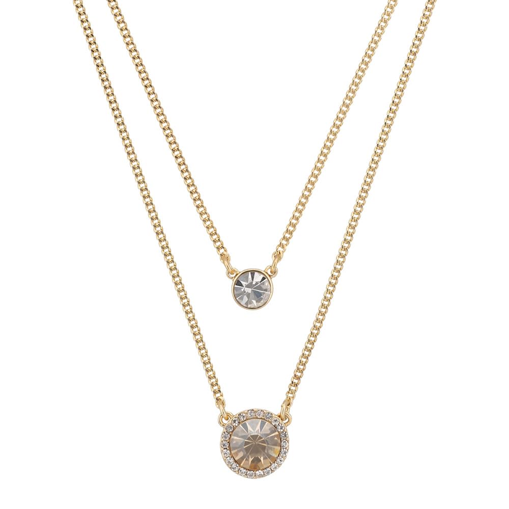 DKNY Collar Dorado Circular Para Mujer