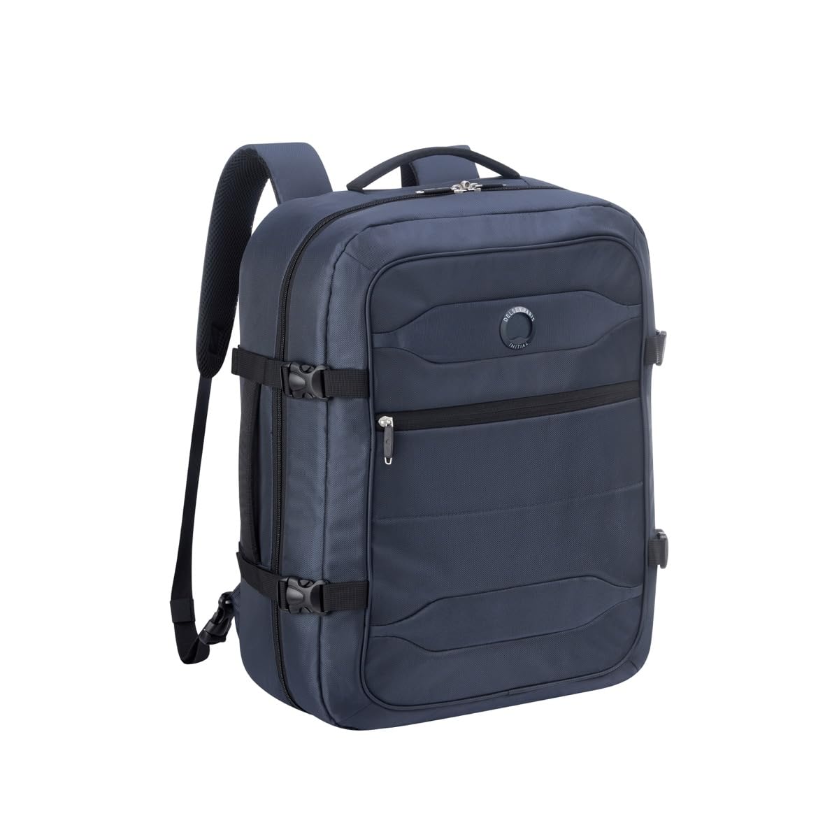 Mochila de Viaje Delsey Easy Trip 20 Pulg. Bolsillo porta laptop, correas sujetadoras internas, Compatible con sistema Trolley, Color Azul