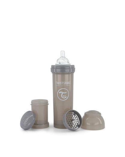 Twistshake Biberón Anticólicos de 330 ml | Tetina de Silicona Similar al Pecho | Mamila de Flujo Rápido 4+ Meses | Hecho de Plástico Libre de BPA | Ideal para Lactancia Normal| Piezas Intercambiables