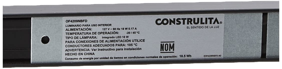 Tecnolite Lámpara Lineal LED Interconectable 18 W, Luz de Día, IK06, Atenuación TRIAC, LED integrado