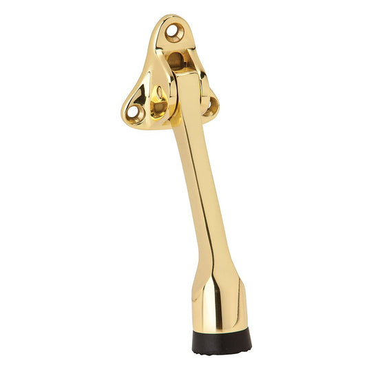 Ives by Schlage 455A3 Schlage Sp - Soporte para puerta, 4 pulgadas de alto, aluminio, brillante, latón