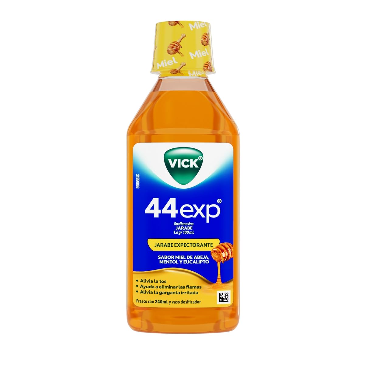 Vick Jarabe 44Exp Miel Alivia la Tos con Flemas 240ml