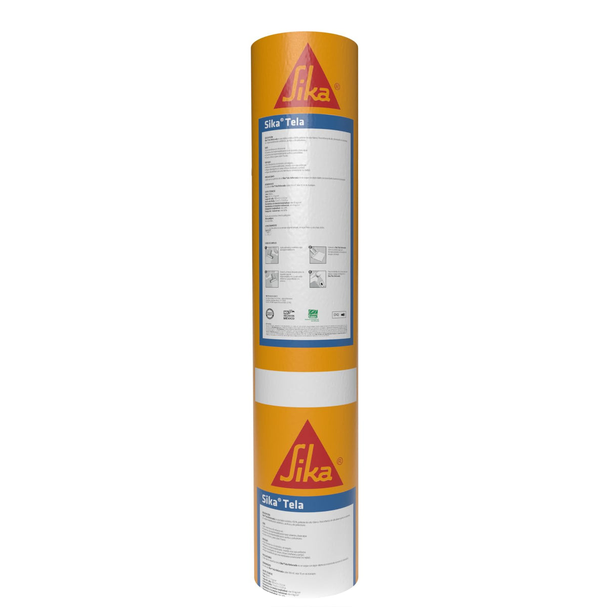 Sika - Tela de Refuerzo para Impermeabilizantes Acrílicos y de Poliuretano - Para Zonas Críticas para Cubrir Fisuras - Alta Resistencia a Tensión y Rasgado - Rollo de 1.1 m x 100 m