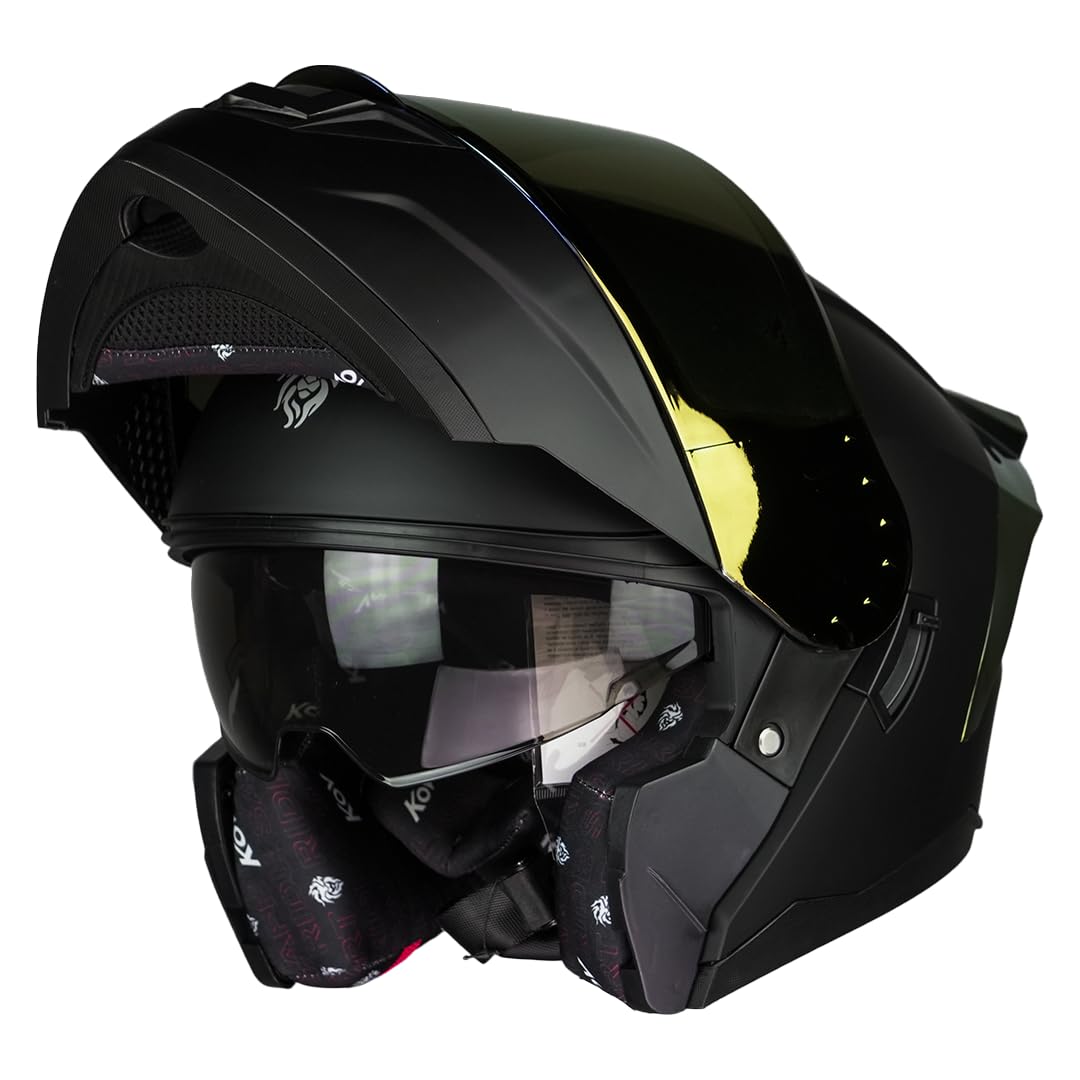 KOV Casco Zero Black Demon Negro Abatible Dot M
