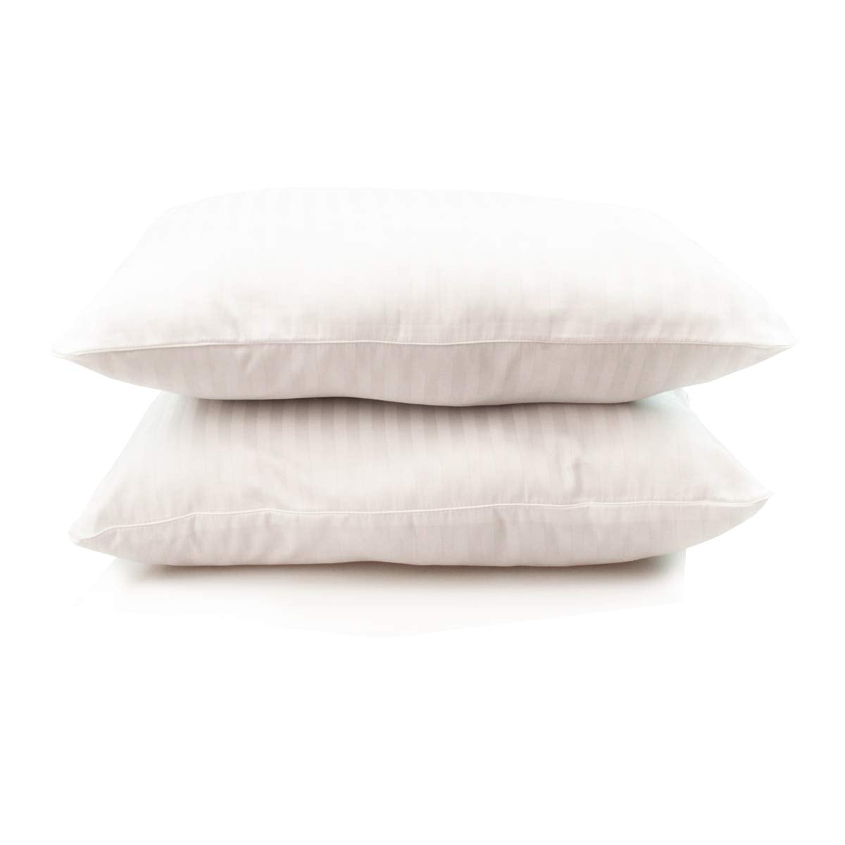 Spring Air Paquete de 2 Almohadas 100% Algodón Firme con Relleno 100% Poliéster, Medida Estándar, Color Blanco