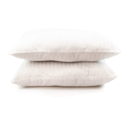 Spring Air Paquete de 2 Almohadas 100% Algodón Firme con Relleno 100% Poliéster, Medida Estándar, Color Blanco