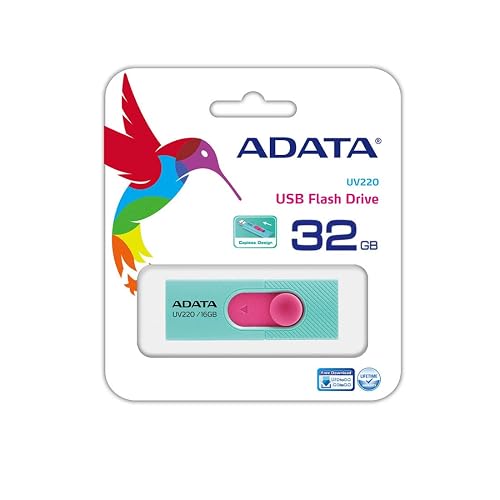 ADATA Memoria USB Portátil 2.0 32GB UV220 Tiffany Rosa