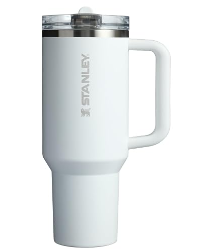 Stanley Quencher ProTour - Vaso con popote abatible con tapa a prueba de fugas, 40 onzas, popote y mango integrados, compatible con portavasos para viajes, taza de acero inoxidable aislada, sin BPA,