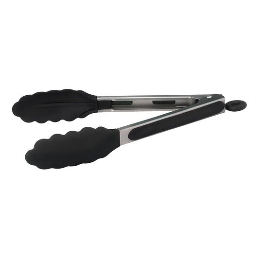 Winco pinzas con punta de goma de utilidad y Clip de bloqueo, Acero inoxidable, 9 In (1-Pack), 1
