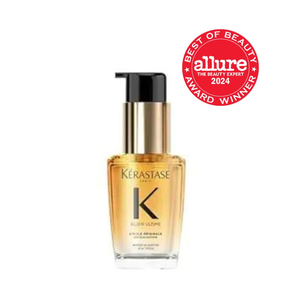 KÉRASTASE Elixir Ultime L’Huile en Tamaño de Viaje | Aceite Capilar Hidratante para Suavizar, Eliminar el Frizz y Añadir Brillo | Con Camelia Francesa y Aceites Nutritivos | 30ml