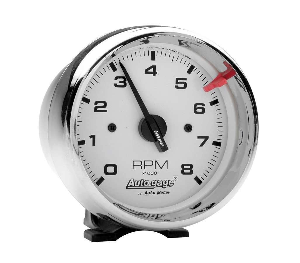 Auto Meter 2304 Autogage - Tacómetro de Cara Blanca, 3.75 Pulgadas