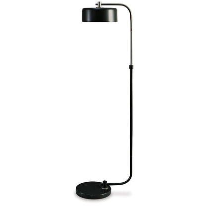 Ashley Furniture Eliridge - Lámpara de pie de metal (1/CN), acabado negro/plateado