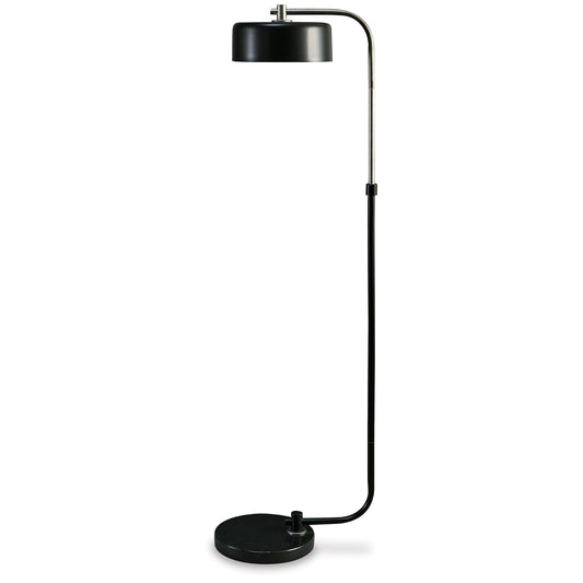Ashley Furniture Eliridge - Lámpara de pie de metal (1/CN), acabado negro/plateado