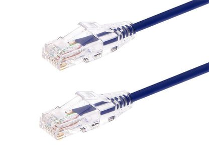 Monoprice Cat6 Ethernet Patch Cable - 3 feet - Purple | Snagless RJ45 Stranded 550MHz UTP CMR Riser Rated Pure Bare Copper Wire 28AWG - SlimRun Series