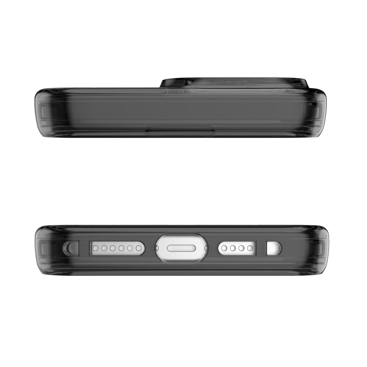 Avana Ice Funda con MagSafe Compatible con iPhone 15 Pro MAX, Resistente a Caídas de 3m, Bisel Elevado, Protección Antimicrobiana - Negro/Transparente